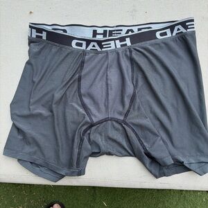 Head Men's Performance Boxer Briefs - Dark Gray with Black Waistband